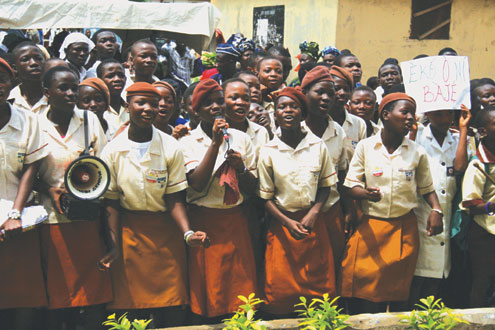 Students of a public school in Lagos.
