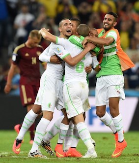 World Cup Algeria Hold Russia For Historic Feat P M News   Algeria World Cup Team Jubilate 