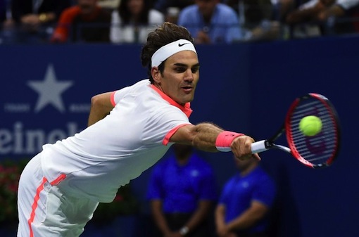 Roger Federer during the US Open final against Novak Djokovic at the Arthur Ashe Stadium in New York on September 13, 2015 (AFP Photo/Jewel Samad)