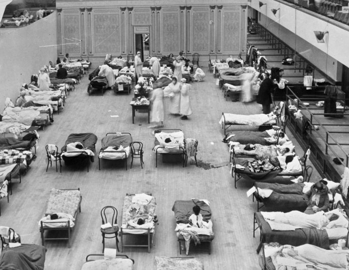 A hospital during the Spanish influenza pandemic in 1918
