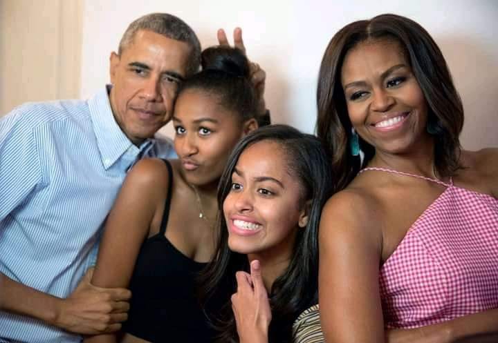 Barack Obama and his family