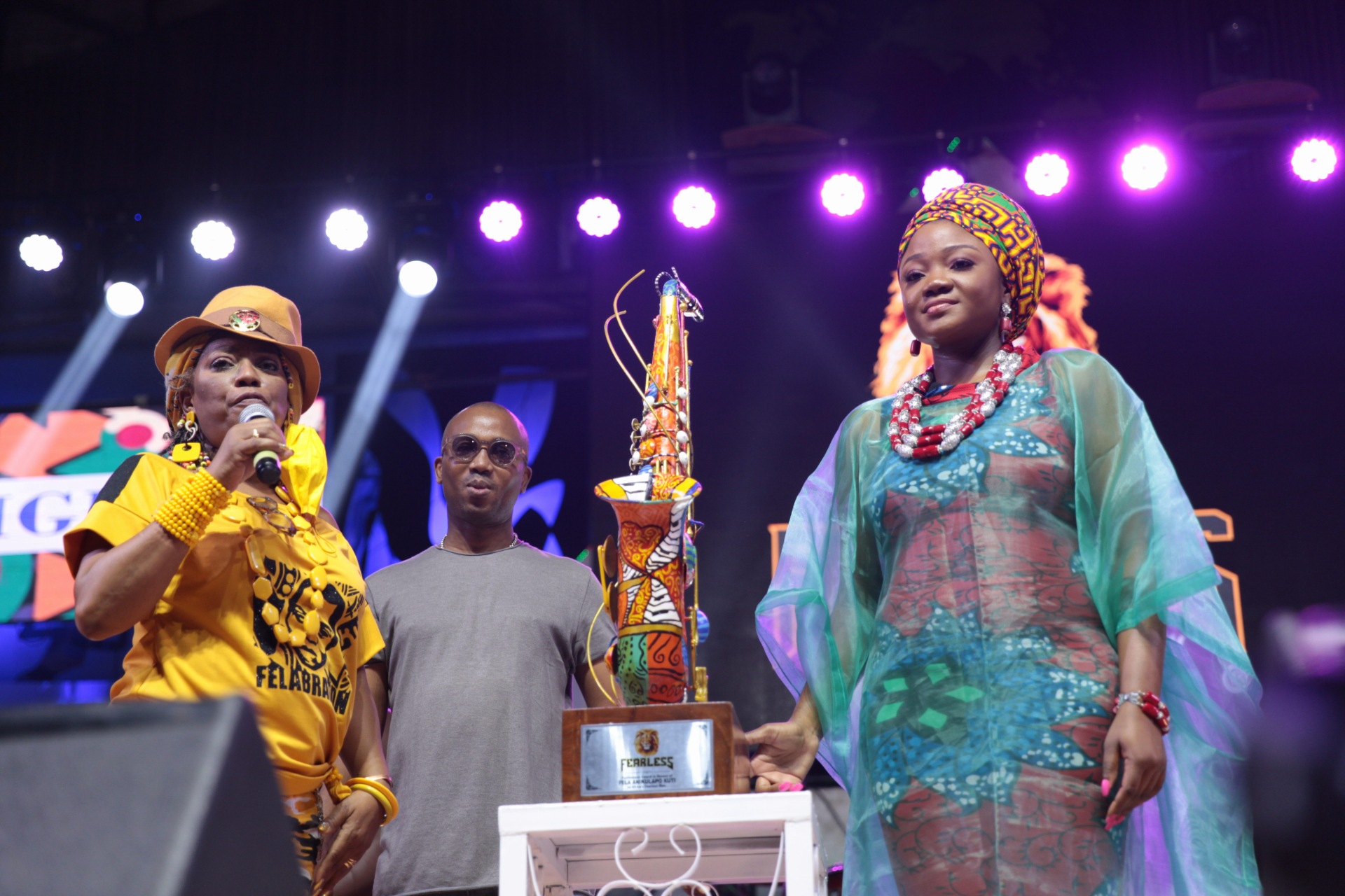 Yeni Kuti at the Grand Finale of Felabration 2021 at the New Afrika Shrine, Lagos. Photo by Ayodele Efunla