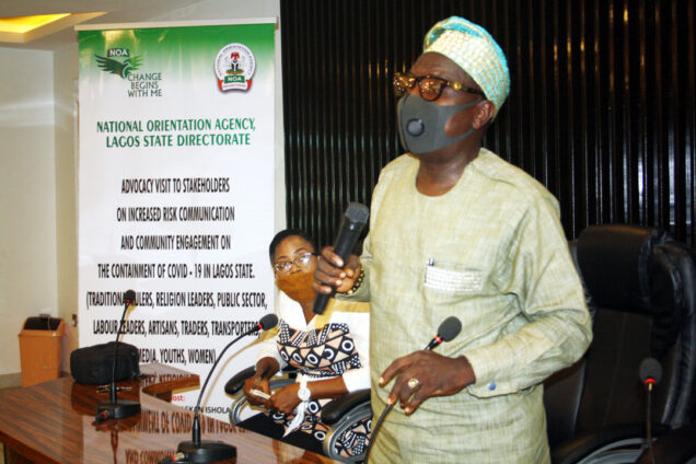 Lagos State Director of the NOA, Mr Waheed Ishola