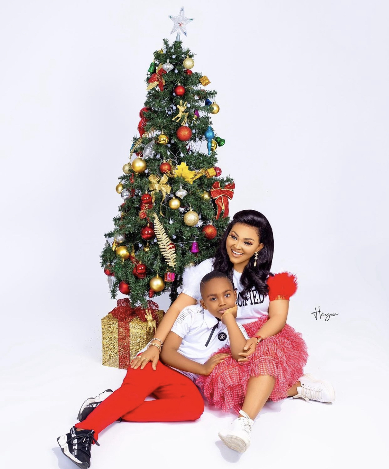Mercy Aigbe and her son