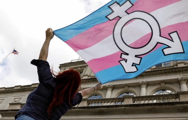 Woman rallies for transgender