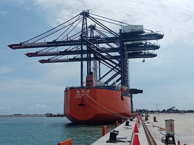 Lekki port receives first transshipment vessel - Vimarsana News