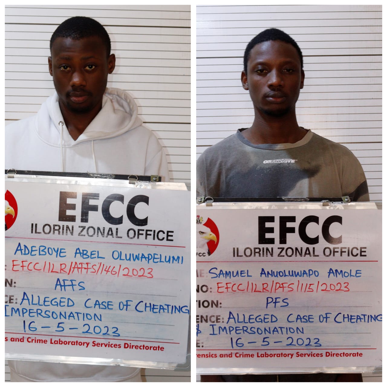 Internet fraudsters Amole, Adeboye sent to jail in Kwara - Vimarsana News