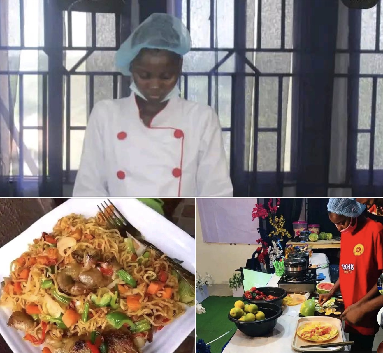 Chef Dami in her kitchen after 60 hours