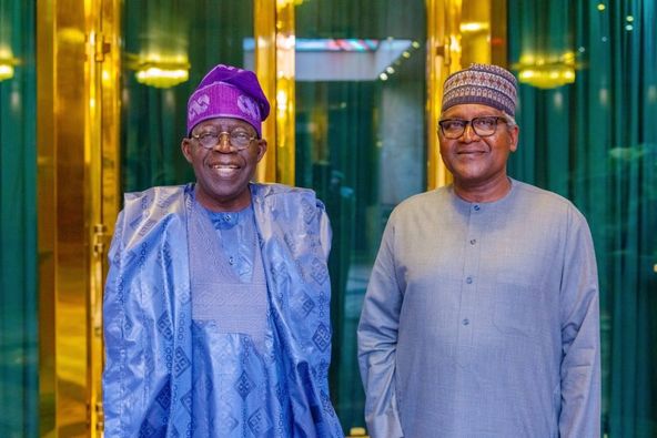 Dangote visits Tinubu in Abuja
