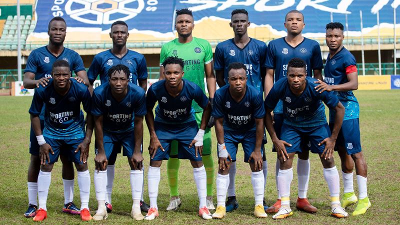 Sporting Lagos players before a match