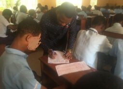 Head of West African Examination Council Council, WAEC, Mr Patrick Areghan in one of the Examination Centres