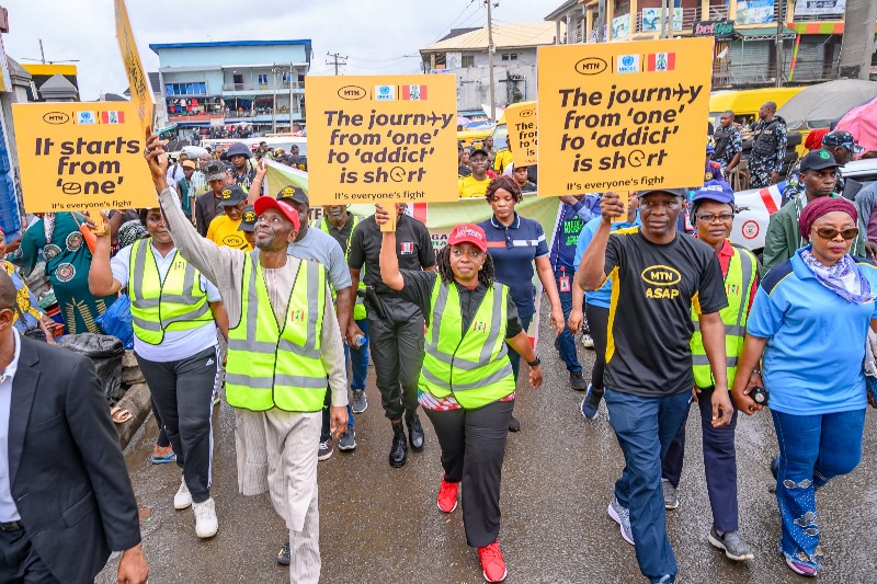 Sanwo-Olu leads awareness walk against drug abuse - Vimarsana News