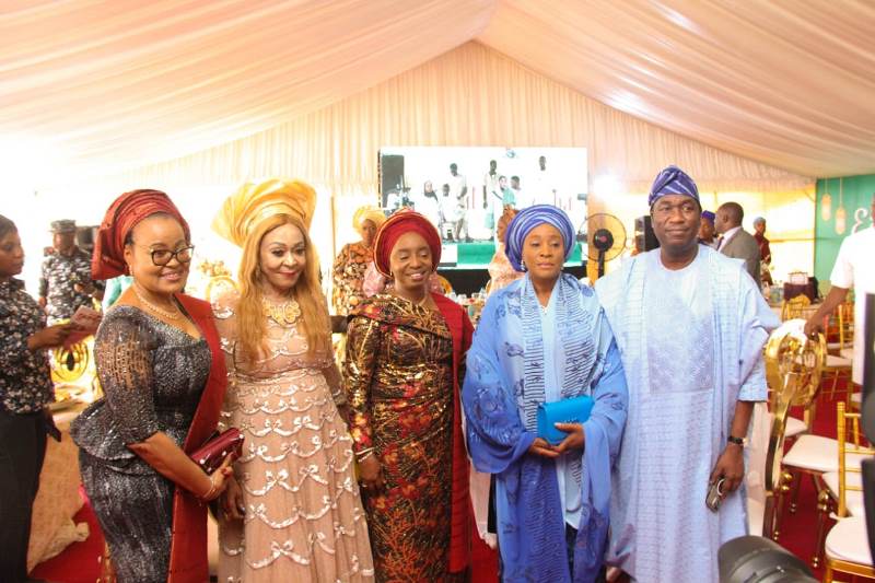 R-L: Hamzat, his wife and  others at the event